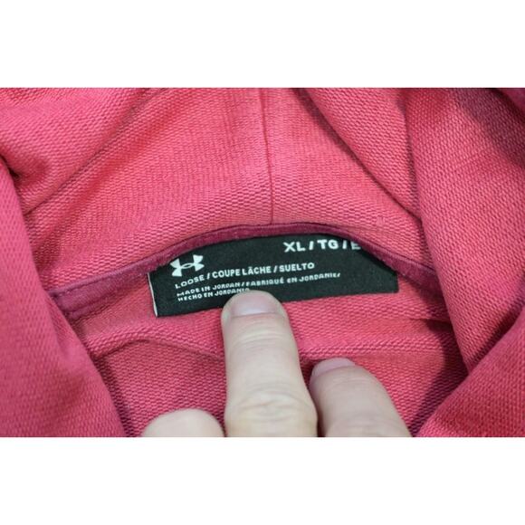 Under Armour Loose Turtleneck Sweater Sweatshirt Performance Dark Pink Womens XL - Picture 9 of 12